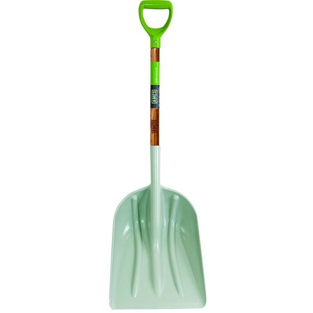 AMES Scoop Shovel, 14 in W x 18 in L ABS Blade, Northern Hardwood Handle W/ D-Grip 2682700